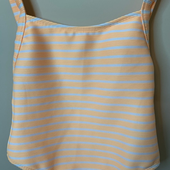 Xhilaration Yellow Striped One Piece Swimsuit - Picture 5 of 8